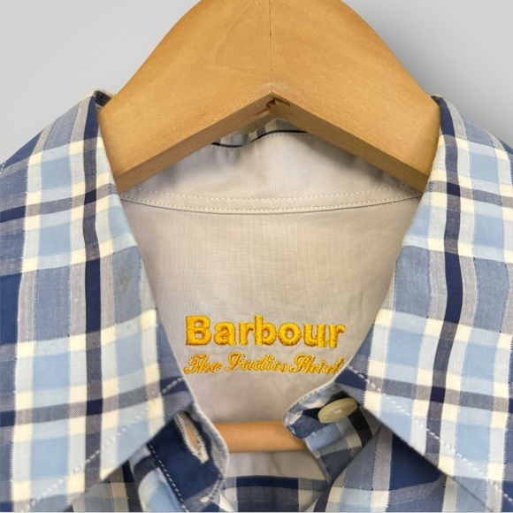 BARBOUR Plaid The Ledies Button down Shirt Sz 8 - Picture 3 of 10